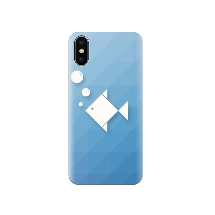 Szilikon tok IPHONE X Fish Minimalism Hd
