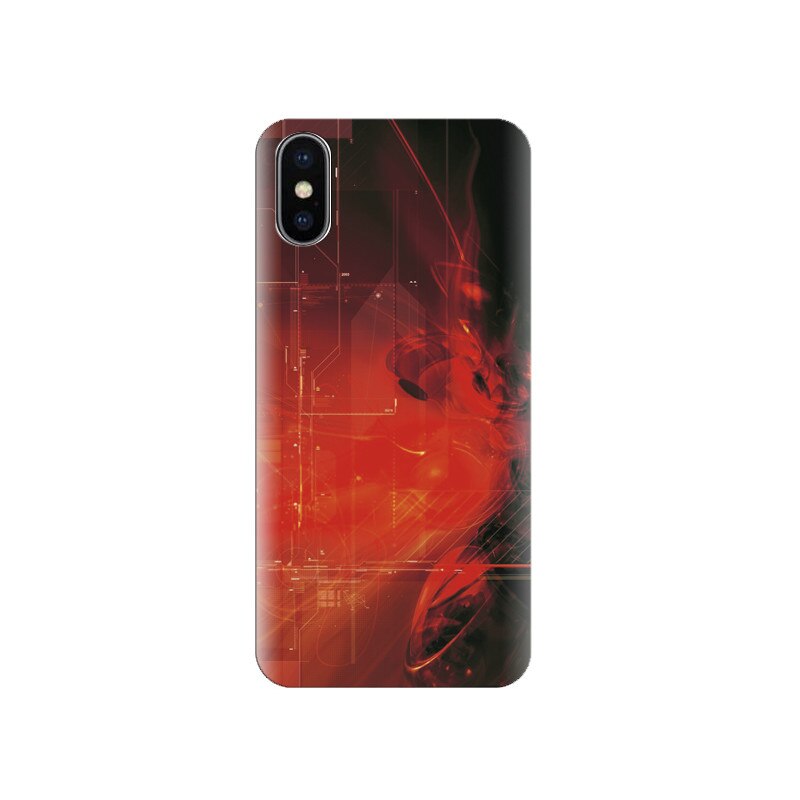 Husa silicon IPHONE X Dark Orange Design Abstract Hd Pics