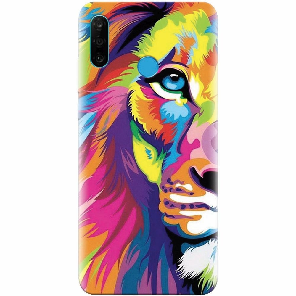 Husa silicon pentru Huawei P30 Lite, Colorfull Lion 002