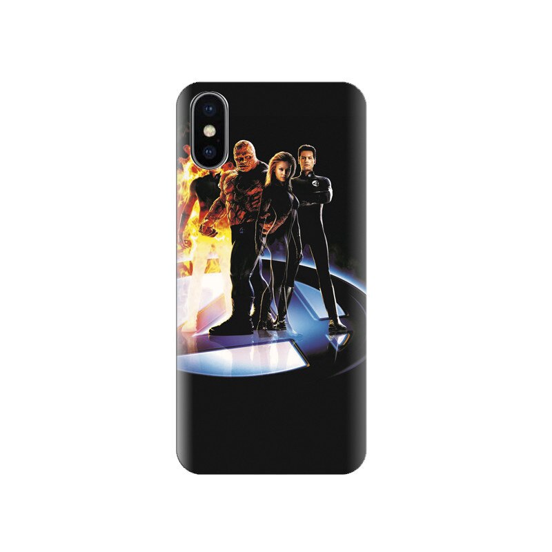 Husa silicon IPHONE X Fantastic 4 Team Hqs Background