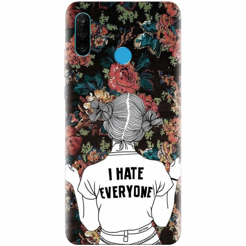 Husa silicon pentru Huawei P30 Lite, I Hate Everyone