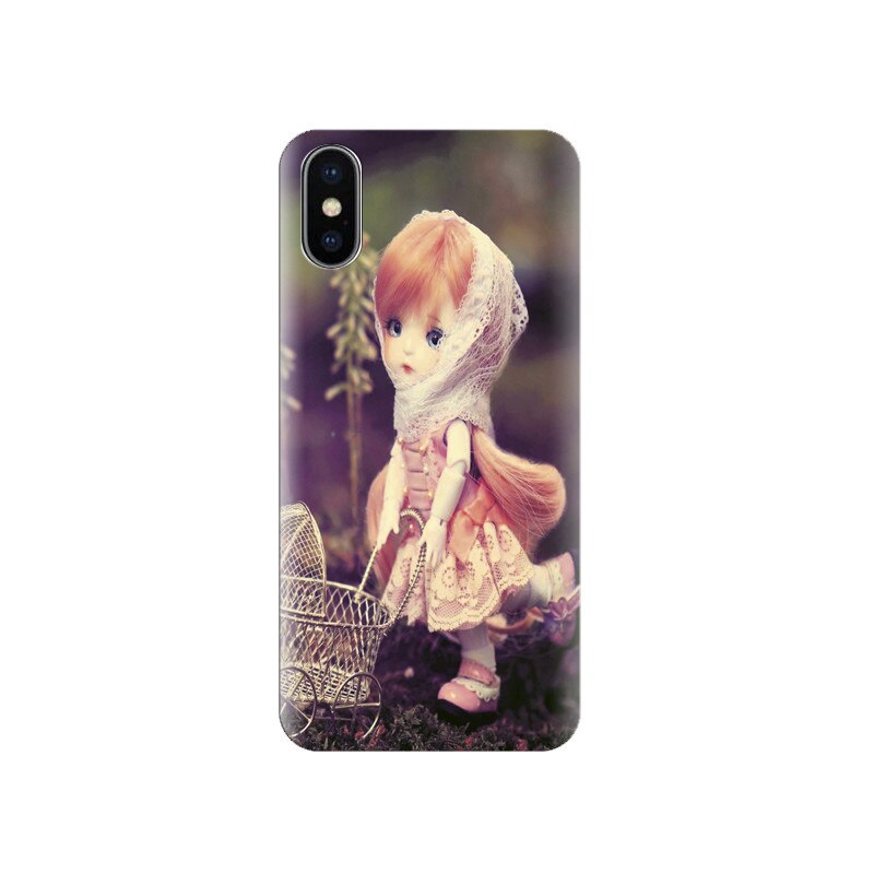 Husa silicon IPHONE X Cute Doll Wide Screen