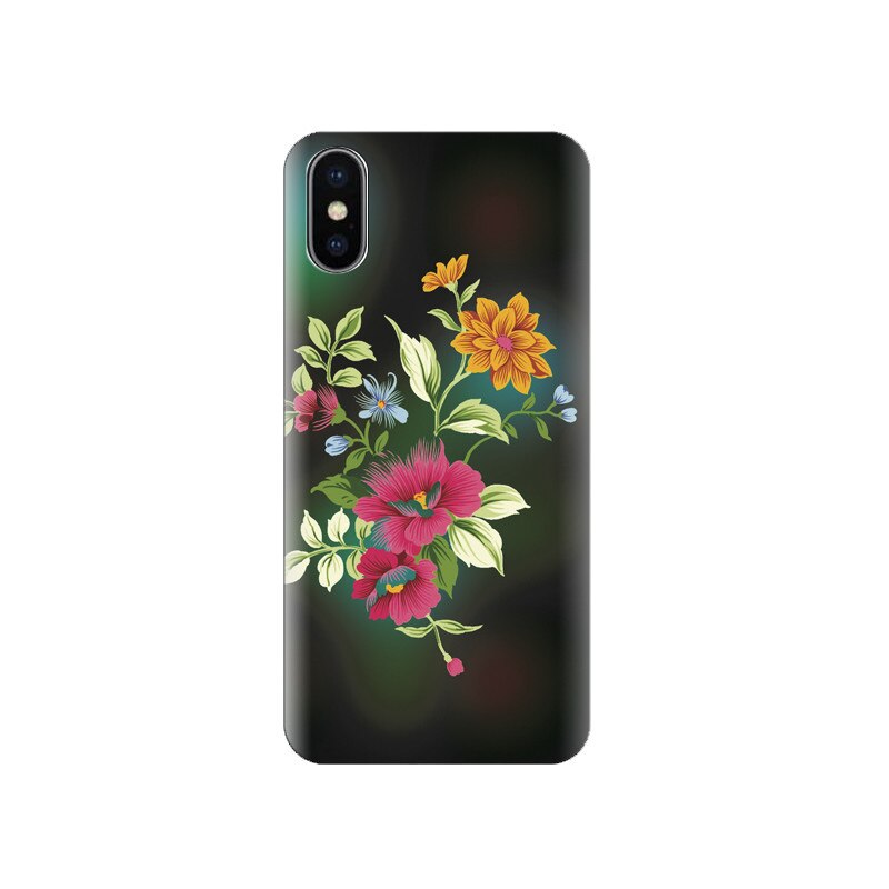 Husa silicon IPHONE X Flowers01