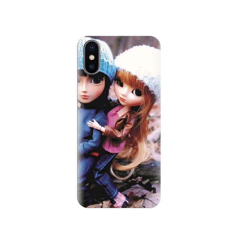 Husa silicon IPHONE X Cute Couple Love Hd Images For Background