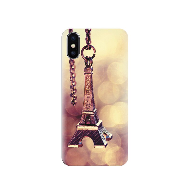 Husa silicon IPHONE X Eiffel Tower Pendant