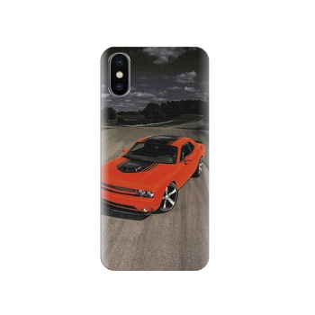 Husa silicon IPHONE X Dodge Challenger Orange Car Husa silicon IPHONE X Dodge Challenger Orange Car
