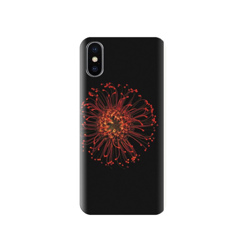 Husa silicon IPHONE X Flower With Black Background 640 X 1136s