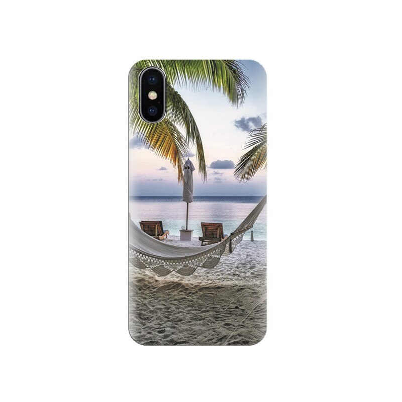 Husa silicon IPHONE X Hammock At Maldives Beach