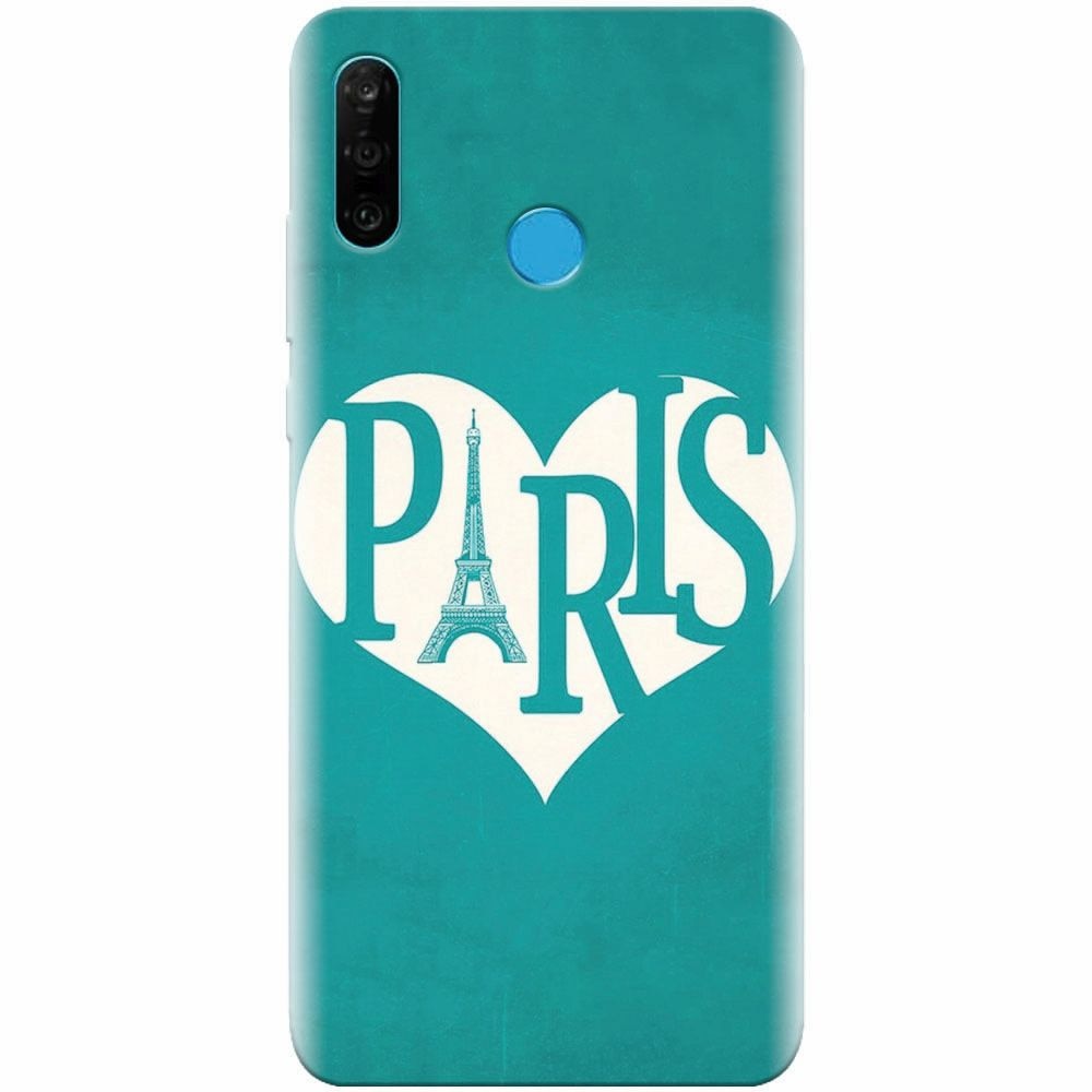 Husa silicon pentru Huawei P30 Lite, I Love Paris