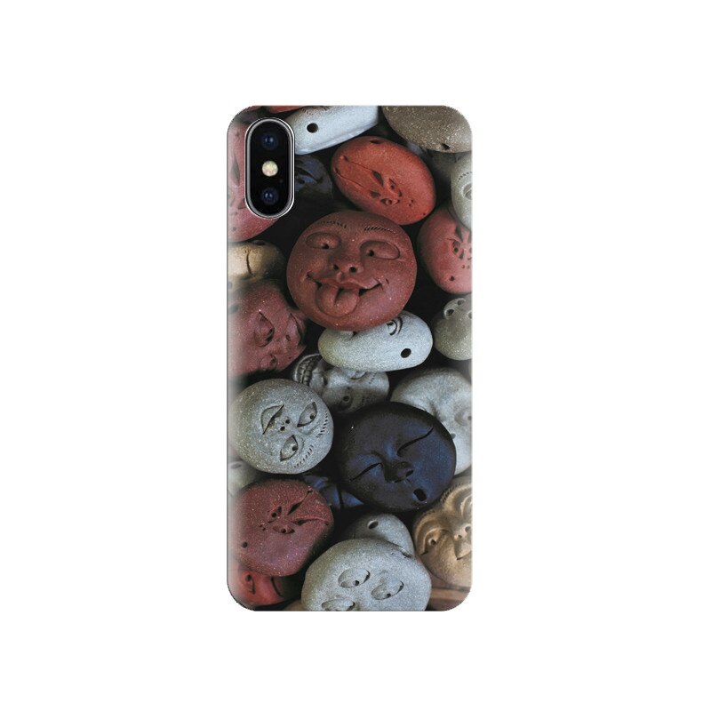 Husa silicon IPHONE X Funny Stone Background