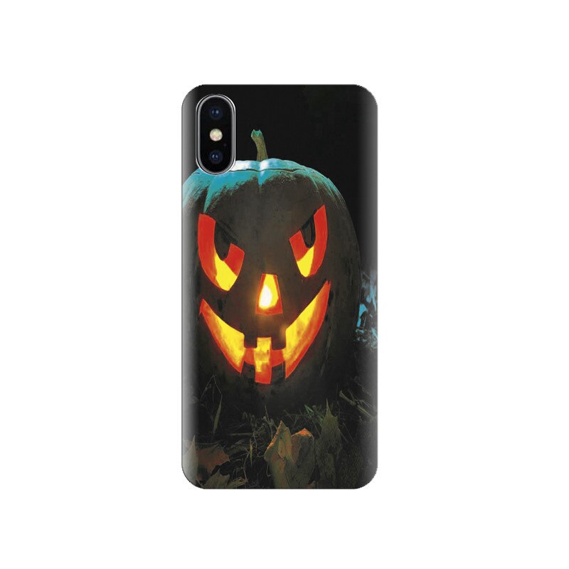 Husa silicon IPHONE X Good Night With Halloween Candle