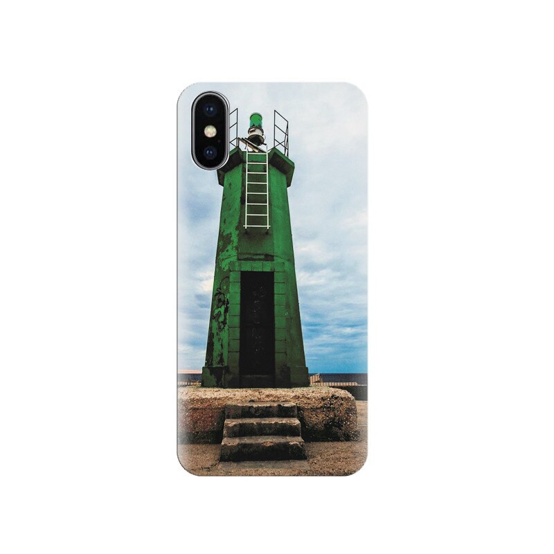 Husa silicon IPHONE X Green Light House Hd Latests