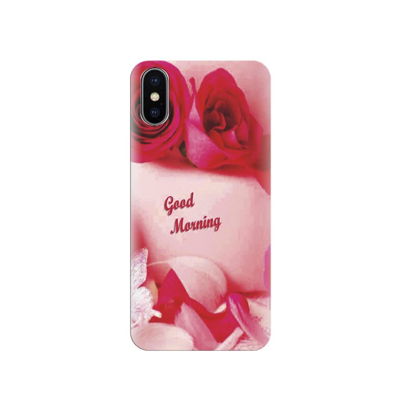 Husa silicon IPHONE X Good Morning With Romantic Roses
