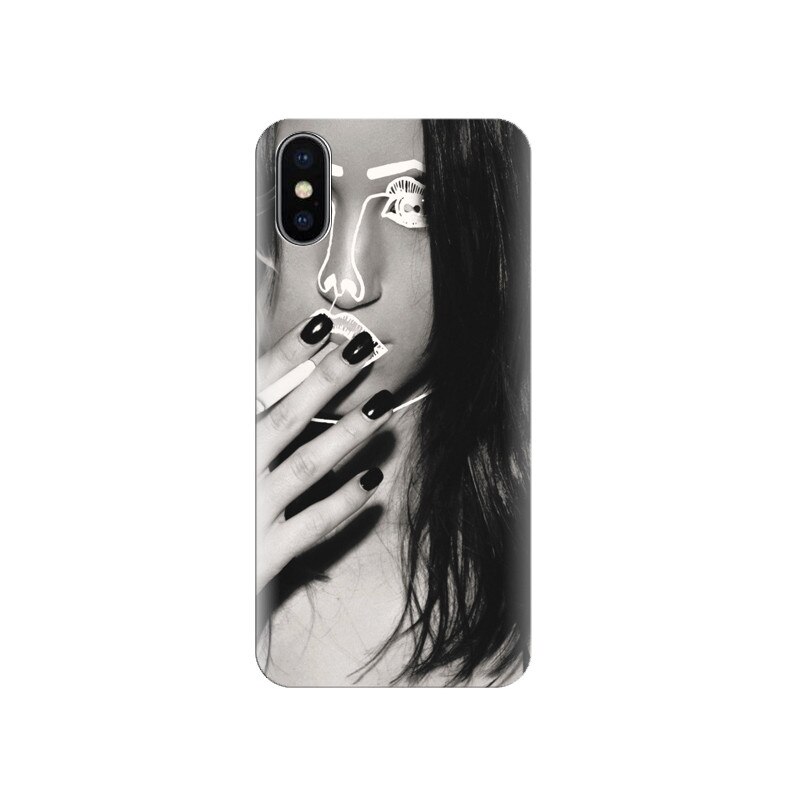 Husa silicon IPHONE X Hot Black Girl With Cigarate