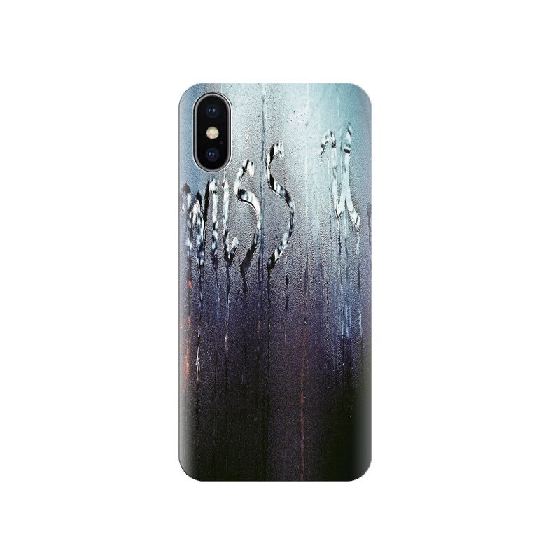 Husa silicon IPHONE X I Miss You Write On Mirror Water Latests