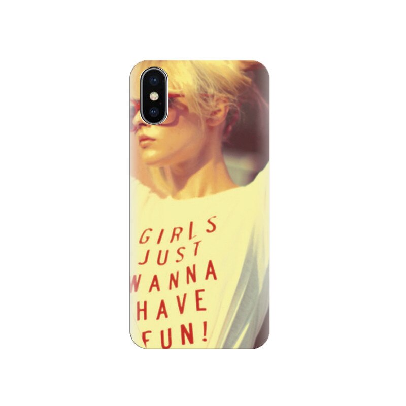 Husa silicon IPHONE X Girls Just Wanna Have Fun T Shirt
