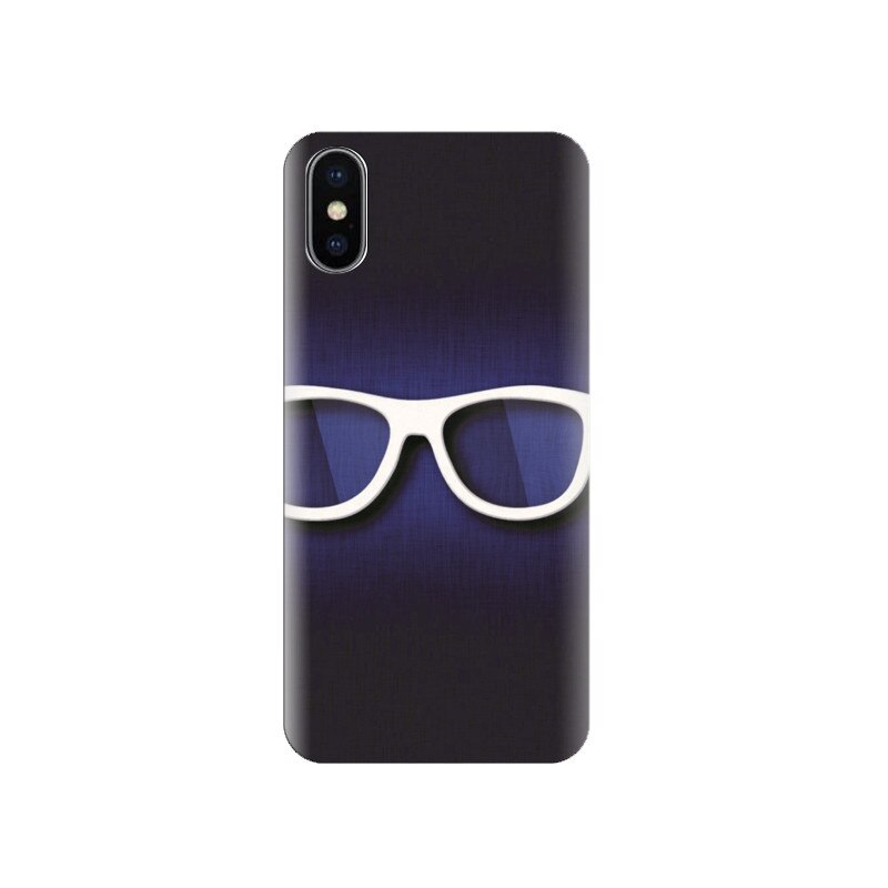 Husa silicon IPHONE X Hipster Glasses Illustration