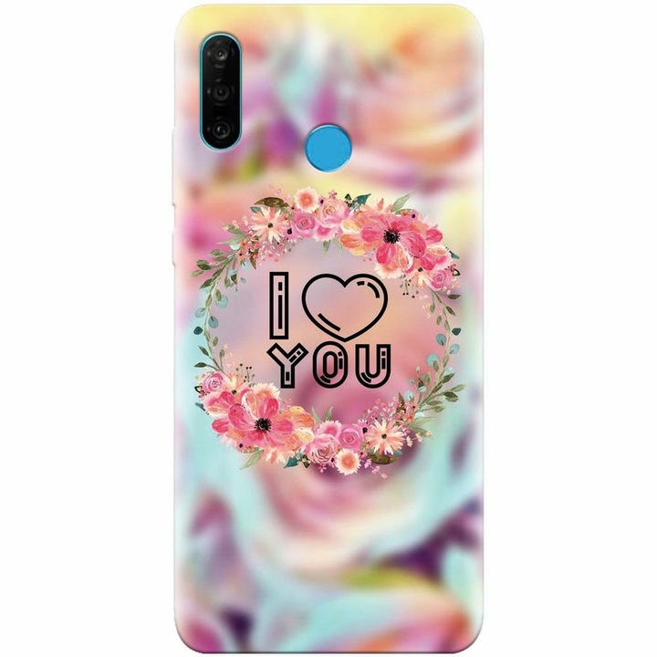 Силиконов кейс за Huawei P30 Lite, I Love You