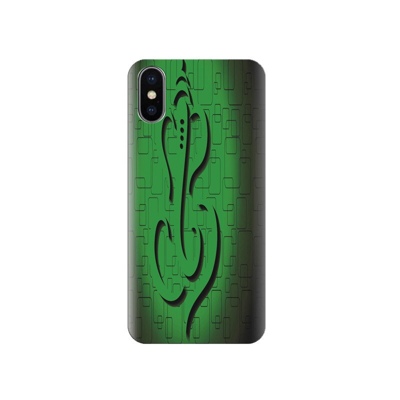 Husa silicon IPHONE X Green Line Art Of Ganesha Latest