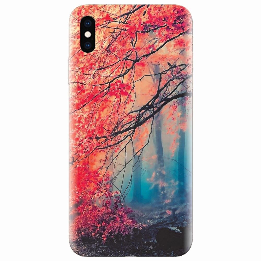 Husa silicon pentru Apple Iphone XS Max, Morning Fog Inest Nature