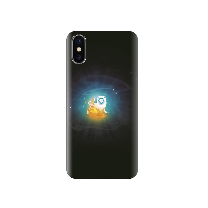 Husa silicon IPHONE X Leo Zodiac With Dark Blue Background Hqs