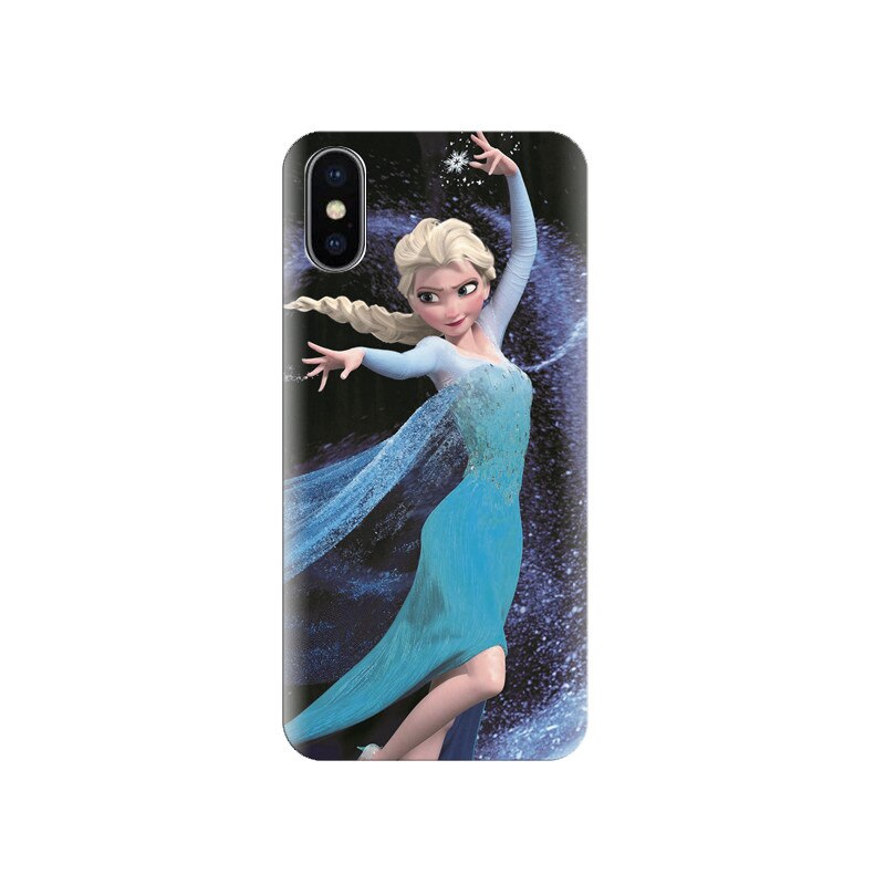 Husa silicon IPHONE X Ice Princess Cartoon And Photos