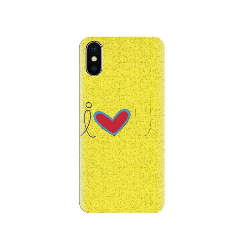 Husa silicon IPHONE X I Love U And 6 Simple Hd Images