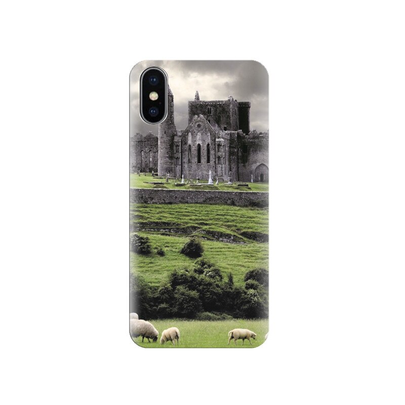 Husa silicon IPHONE X Ireland Landscape With Sheep And Castle