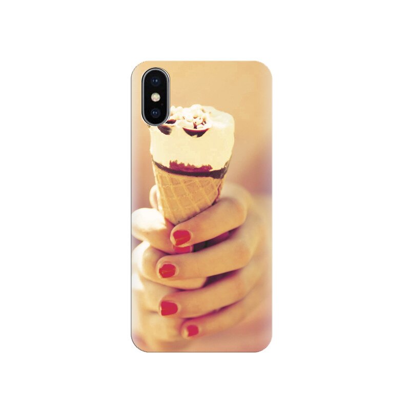 Husa silicon IPHONE X Ice Cream Cone Background