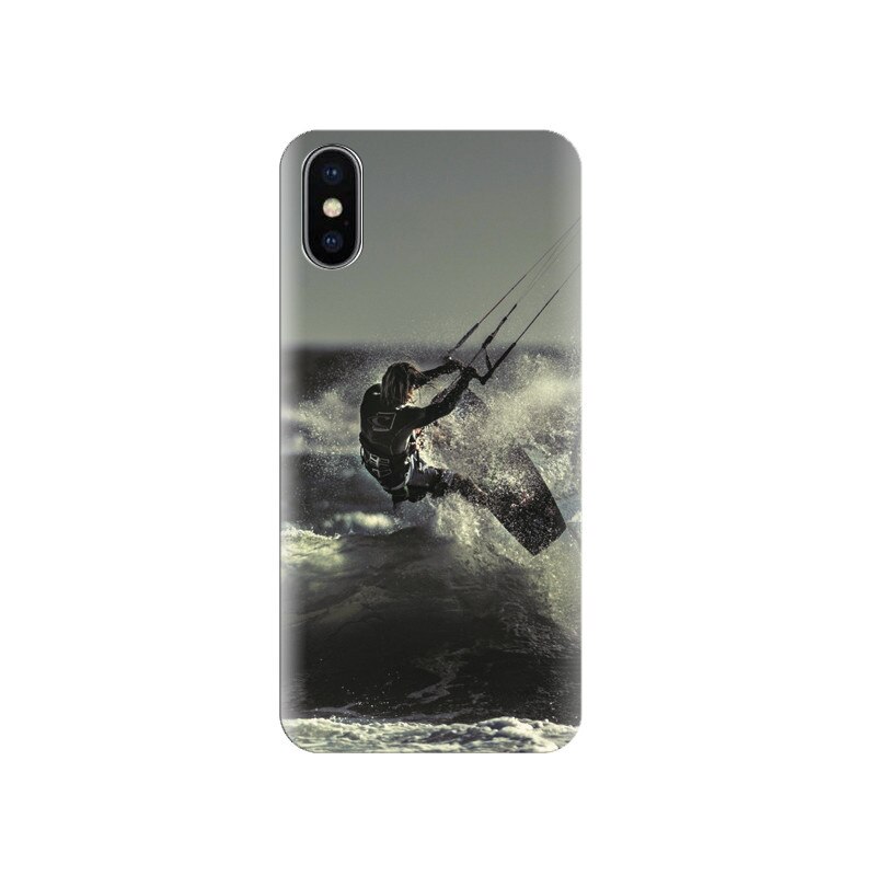 Husa silicon IPHONE X Kite Fly Ocean Sea Sport