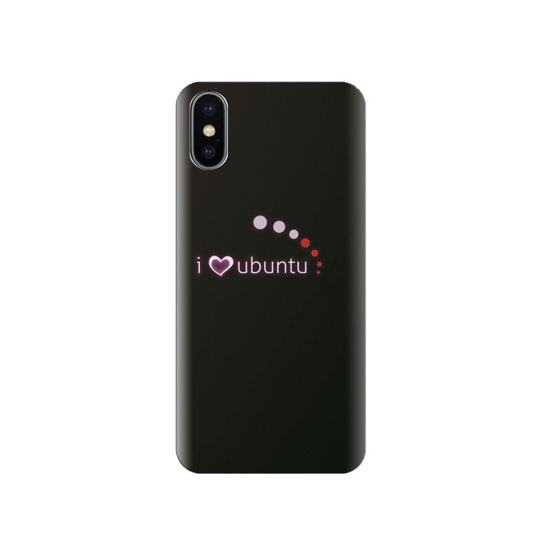 Husa silicon IPHONE X I Love Ubuntu Linux Technology