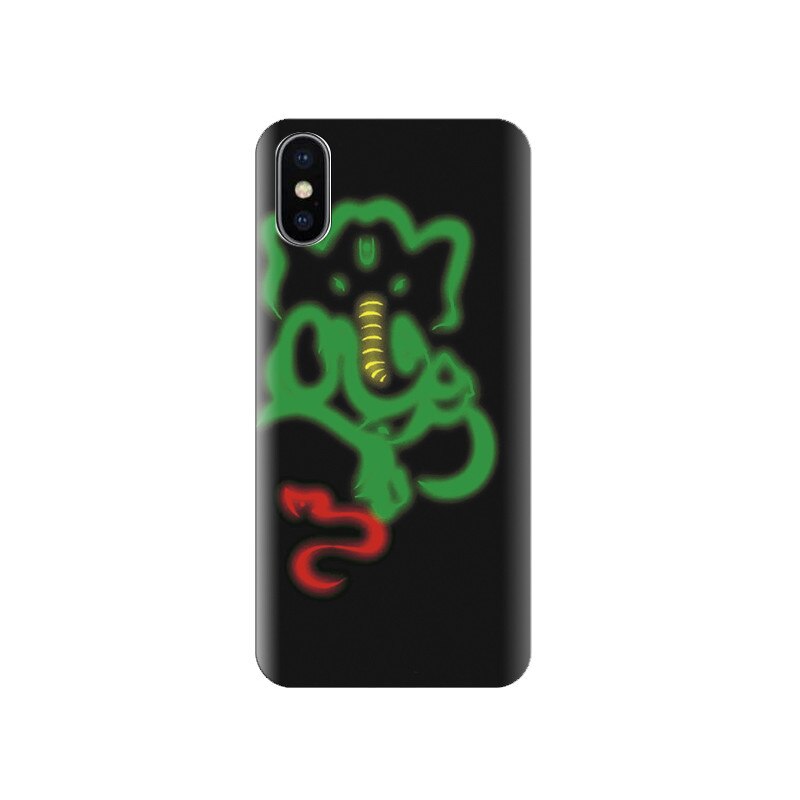 Husa silicon IPHONE X Line Art Of Lord Ganesha In Multicolor Hqs