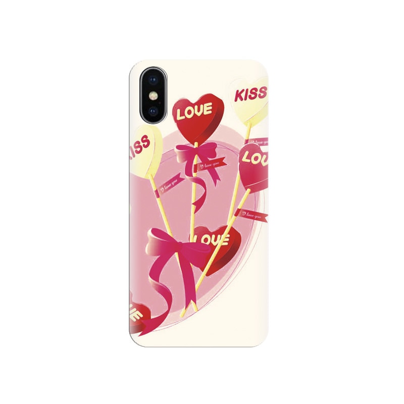 Husa silicon IPHONE X I Love You Balloons And Hearts Photos