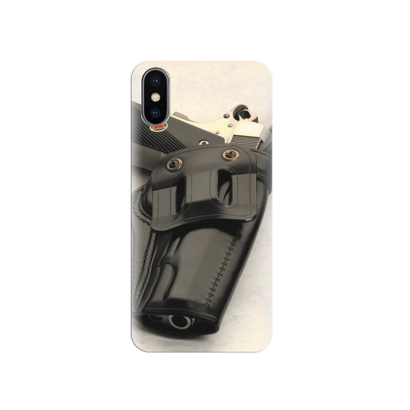Husa silicon IPHONE X Military Gun With Cover Hqs