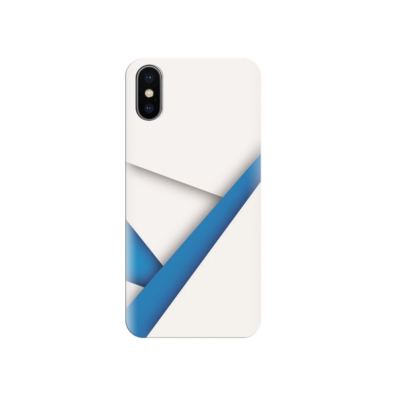 Husa silicon IPHONE X Material Design Blue And White To