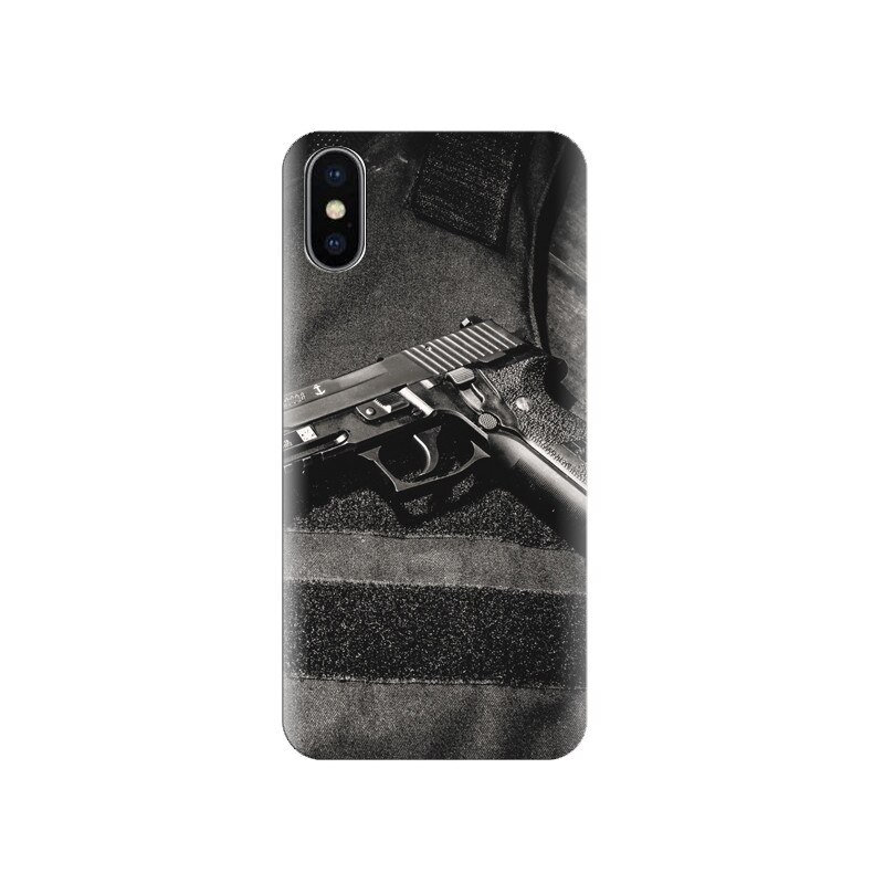 Husa silicon IPHONE X Military Pistol