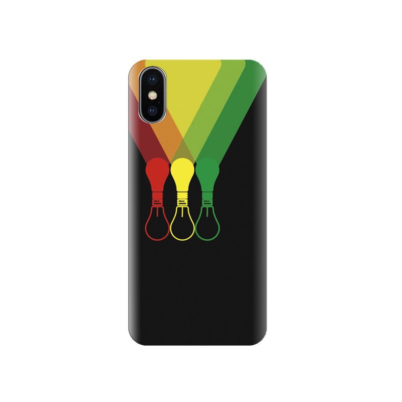 Husa silicon IPHONE X Multicolor With Black Wallpaprs Hd
