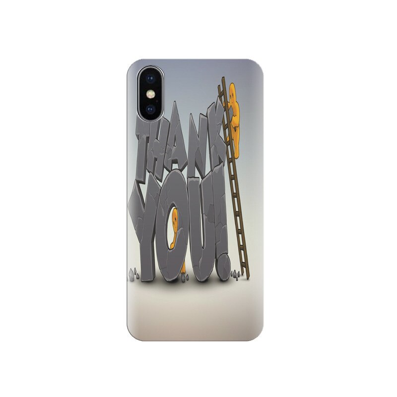 Husa silicon IPHONE X Making Thank You With Stone Hqs