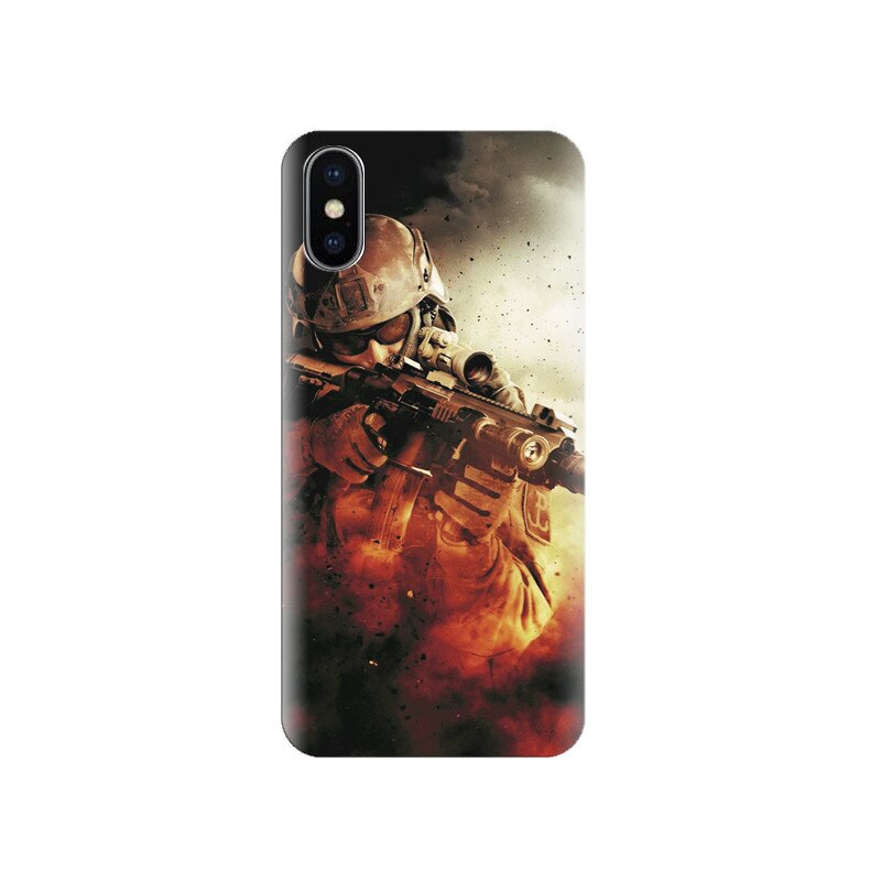 Husa silicon IPHONE X Military Soldier War