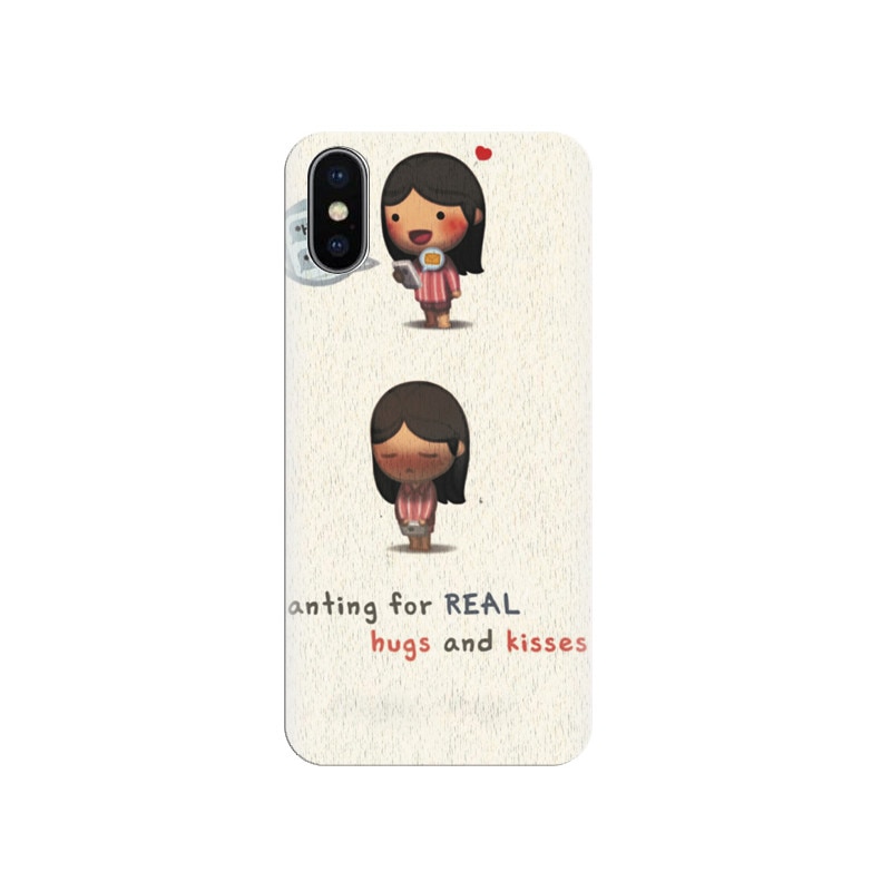 Husa silicon IPHONE X Love Is Hug And Kiss