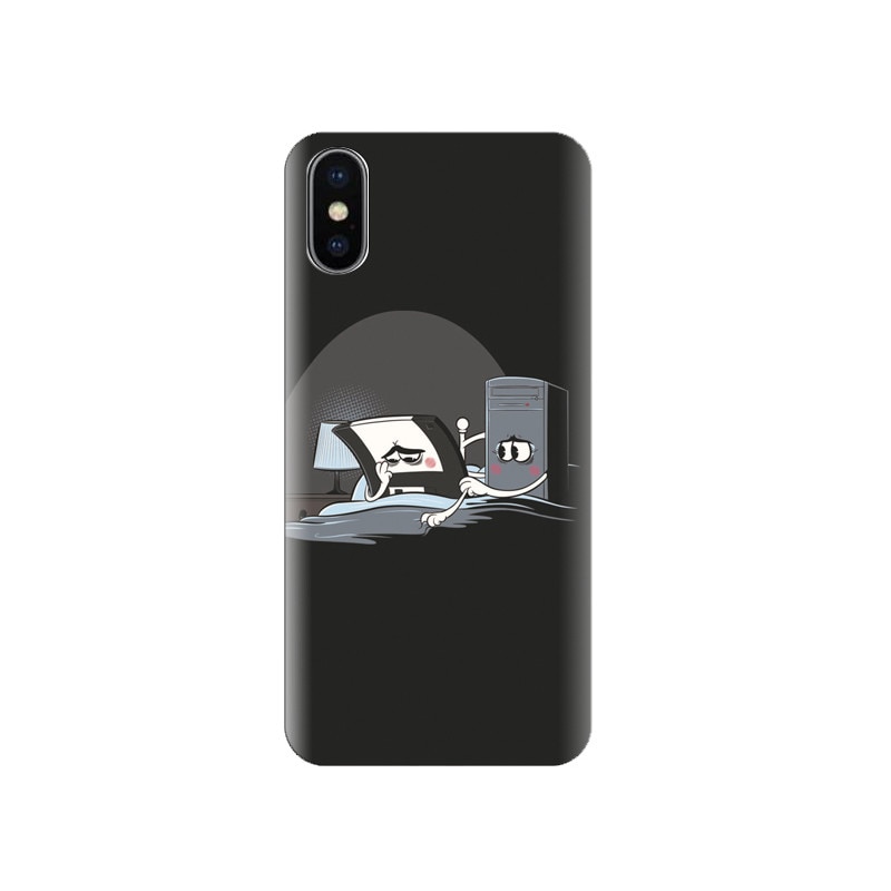 Husa silicon IPHONE X Minimalism Computer Floppy Disk Vb