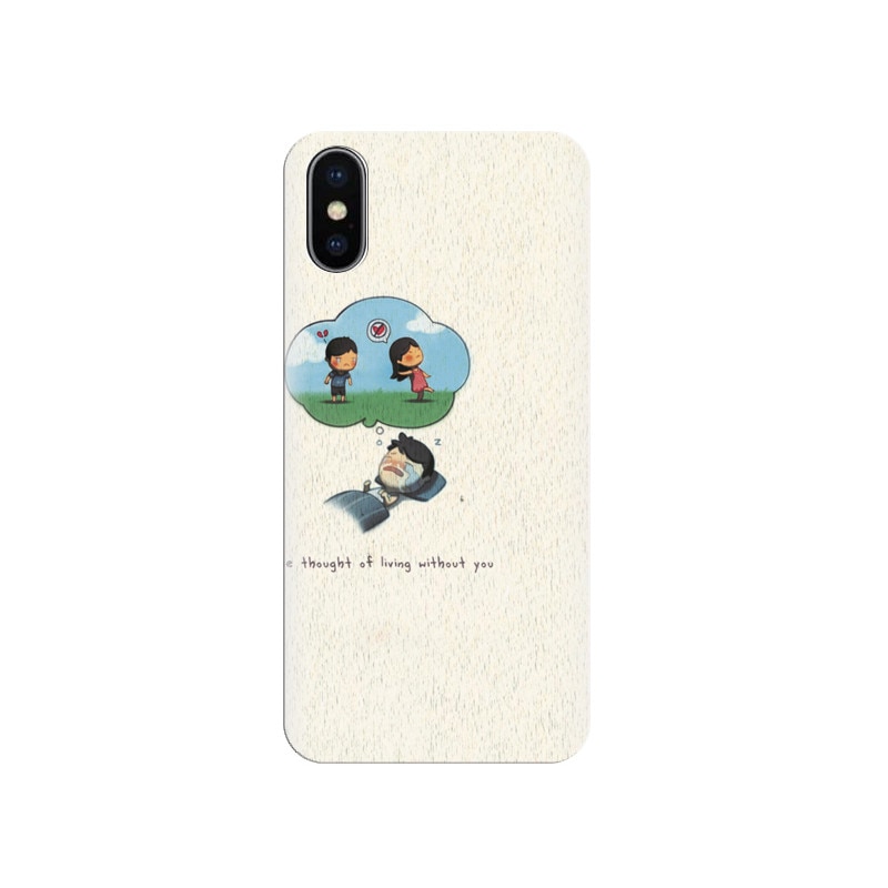 Husa silicon IPHONE X Love Is The Thought Living Without You