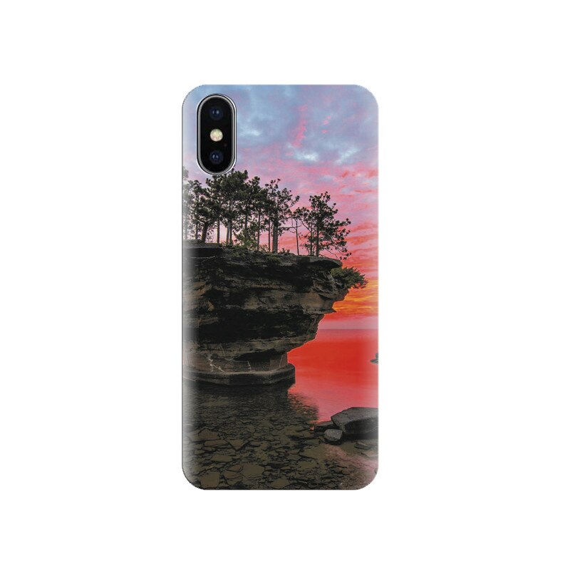 Husa silicon IPHONE X Michigan Ozero Sunset Time Beach View Hd Photos
