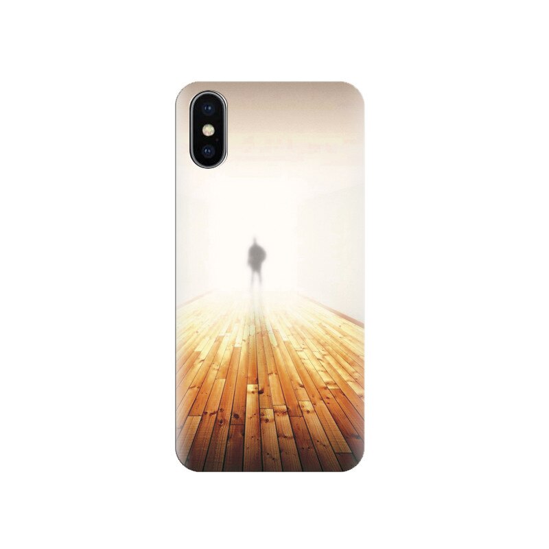 Husa silicon IPHONE X Man Standing On Door High Definitions