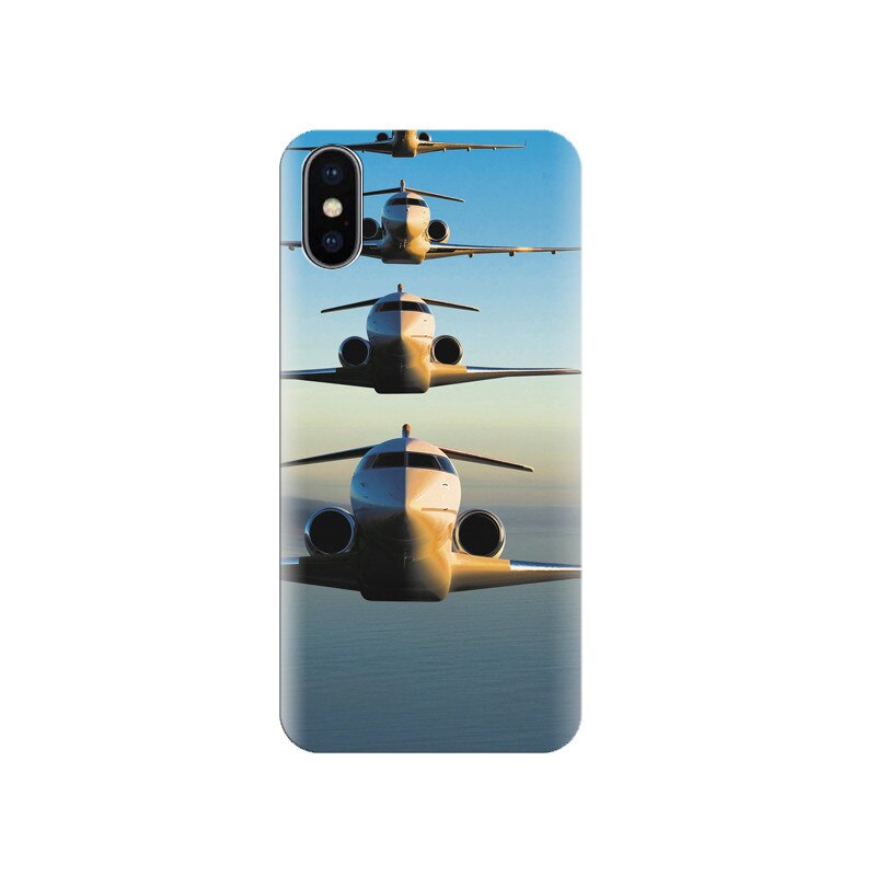 Husa silicon IPHONE X Military Plane Backgrounds