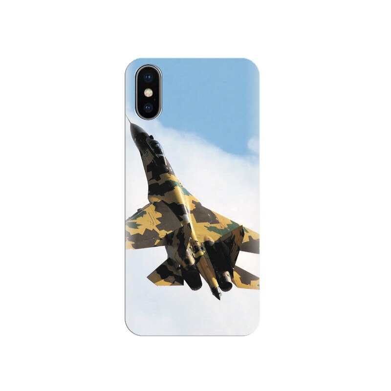 Husa silicon IPHONE X Military Plane Fly High In Sky