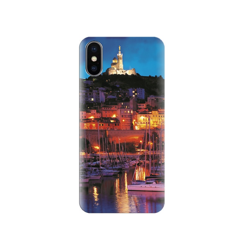 Husa silicon IPHONE X Marseillie Port Church At Night