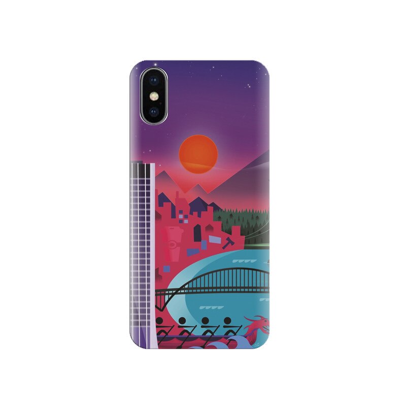 Husa silicon IPHONE X Minimalism City Z9