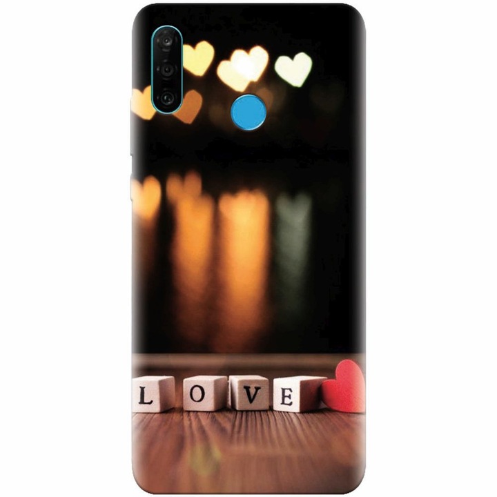 Силиконов кейс съвместим с Huawei P30 Lite, Love 003