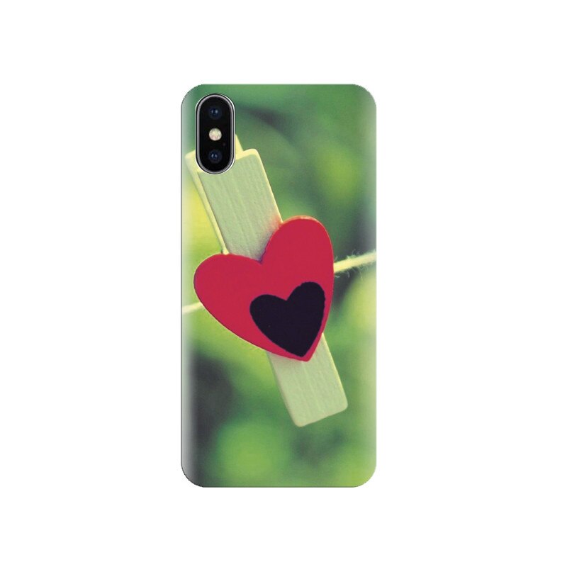 Husa silicon IPHONE X Lovely Heart Sweets Background